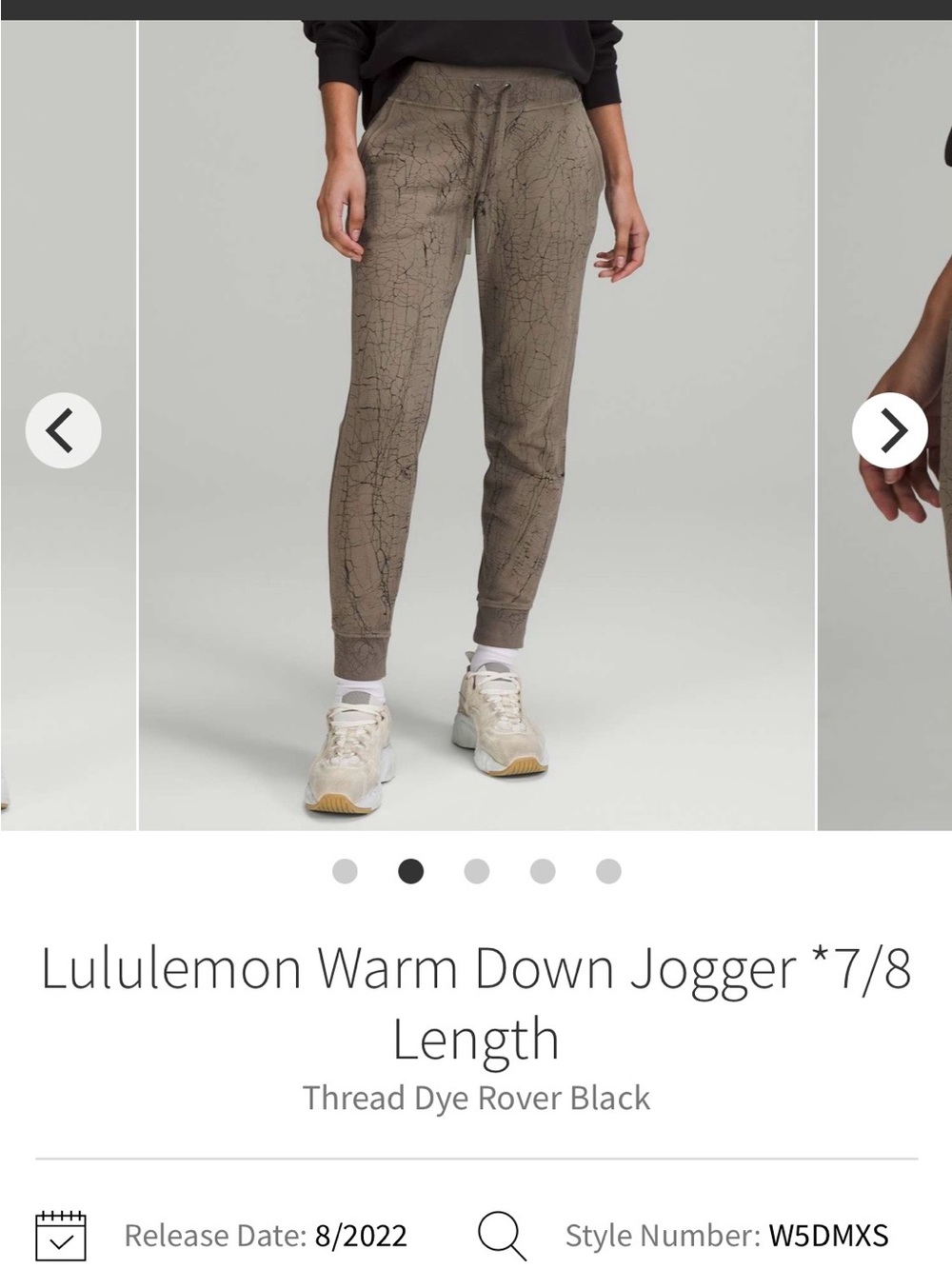 lululemon athletica Thread-Dye Warm Down Jogger in Rover Black; Size 14